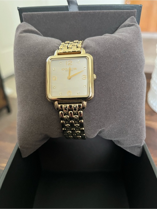 Coach Accessories - Coach Gold Tone Square Face Bracelet Watch